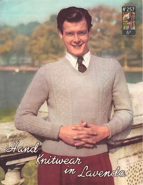 Roger Moore Was A Famous Male Knitwear Model In The 50s The Chic Flâneuse