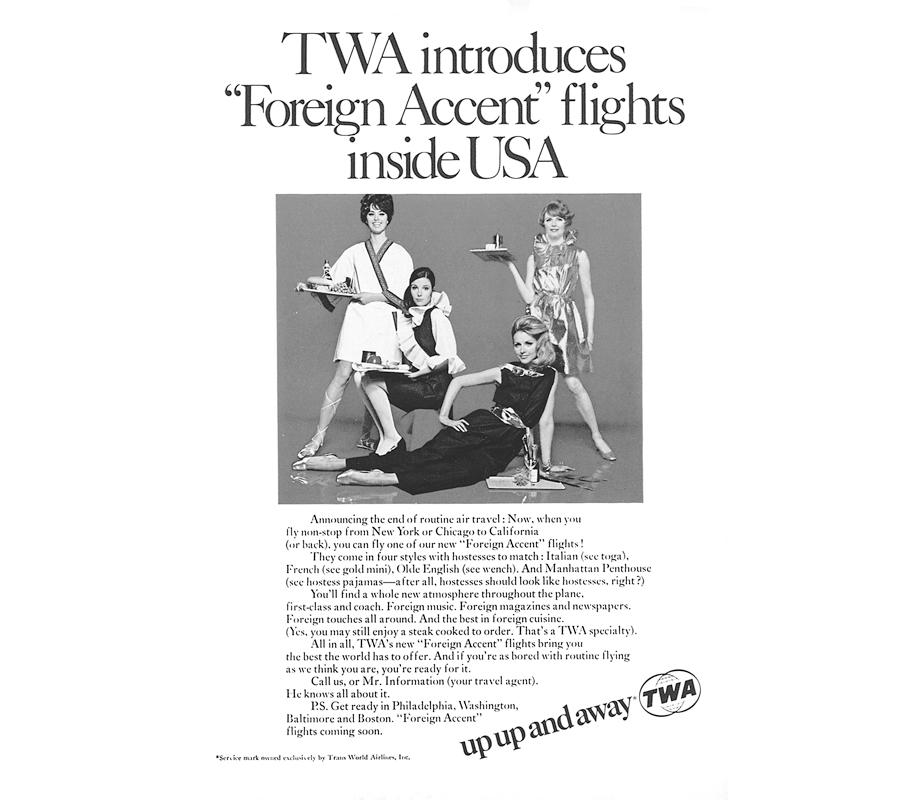 twa vintage ad stewardess 1968-thechicflaneuse