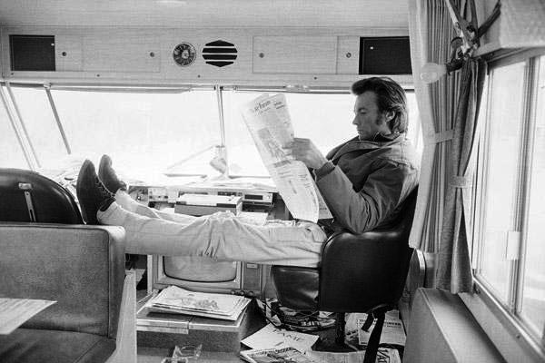 Clint Eastwood reading